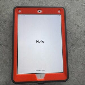 iPad Air Model A1474 1st Generation (Wiped) WiFi Only 16GB with Orange Case